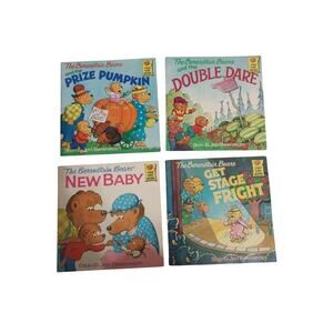 VTG Berenstain Bears Books Double Dare Get Stage Fright Prize Pumpkin New Baby